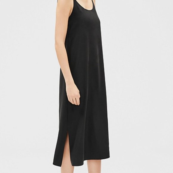 eileen fisher tencel slip dress